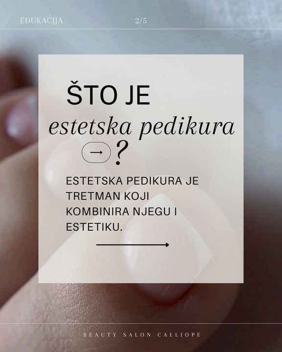 Estetska pedikura je tretman koji kombinira njegu i estetiku.